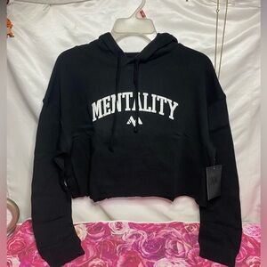 Women’s small mentality crop hoodie NWT